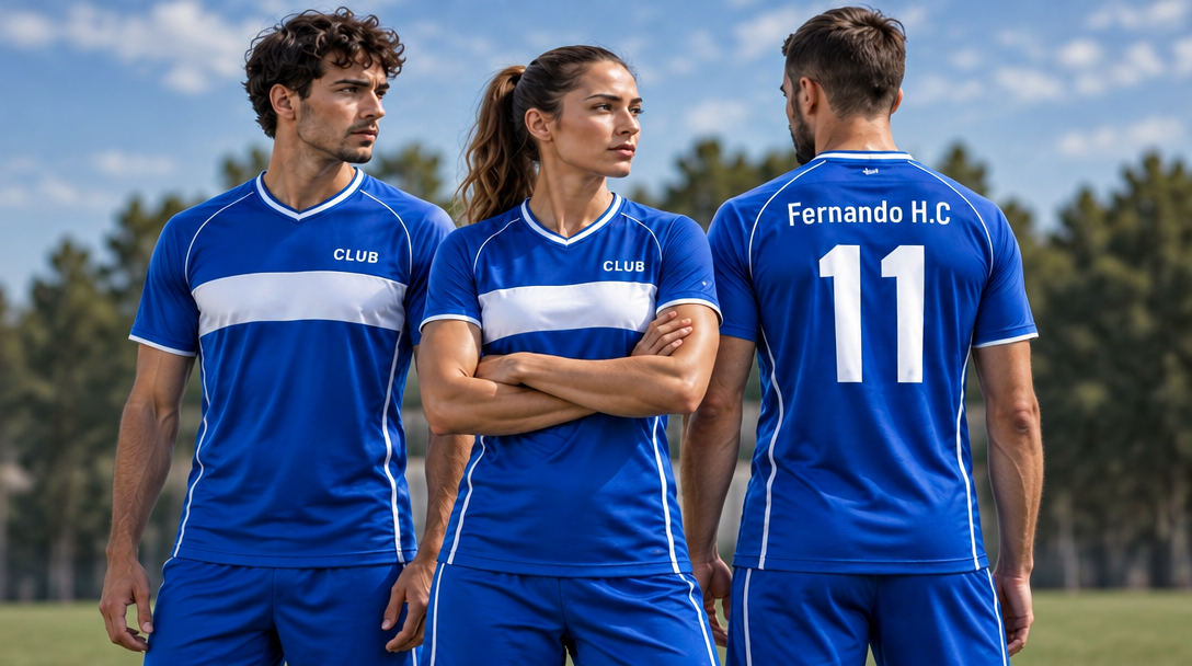 Equipo con camisetas personalizadas
