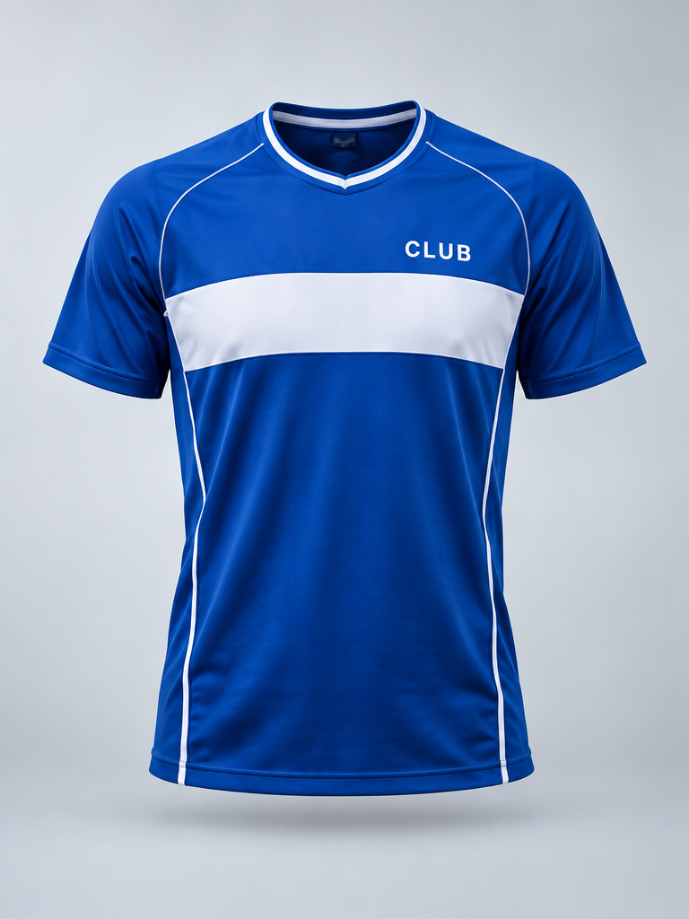 Camiseta de club sobre fondo blanco