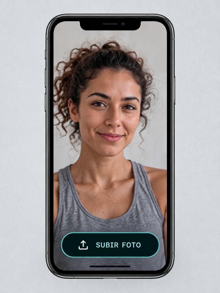 Selfie del cliente en móvil